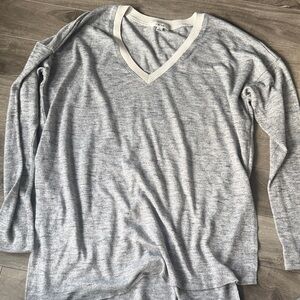 Wilfred Heather Gray V-Neck Sweater